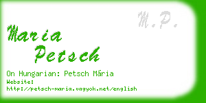 maria petsch business card